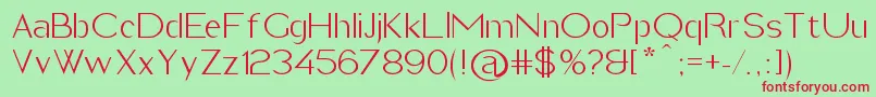 ImeldaLight Font – Red Fonts on Green Background