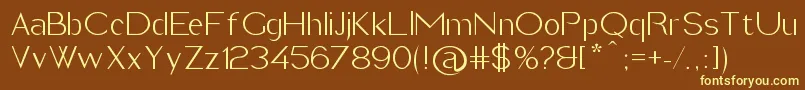 ImeldaLight Font – Yellow Fonts on Brown Background