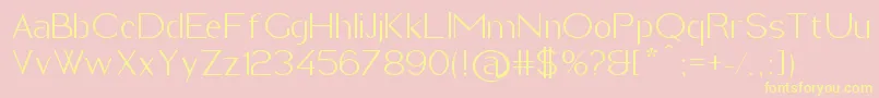 ImeldaLight Font – Yellow Fonts on Pink Background