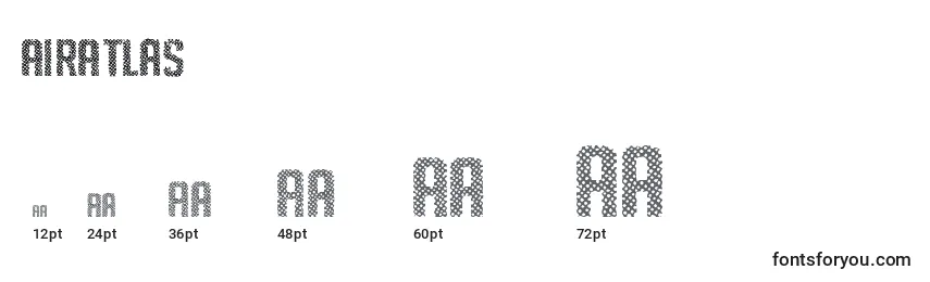 Größen der Schriftart AirAtlas
