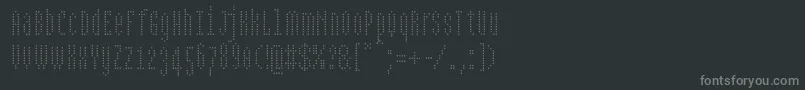 More about Bpdotscondenseddiamond Font Bpdotscondenseddiamond Font – Gray Fonts on Black Background