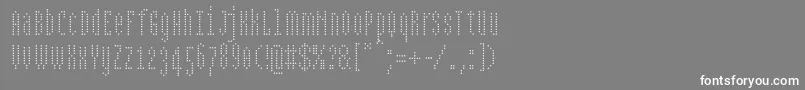 Bpdotscondenseddiamond Font – White Fonts on Gray Background