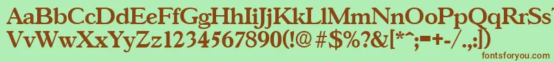 GascogneDemibold Font – Brown Fonts on Green Background