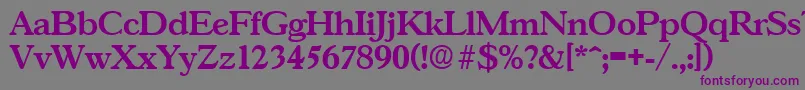 GascogneDemibold Font – Purple Fonts on Gray Background
