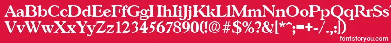 GascogneDemibold Font – White Fonts on Red Background