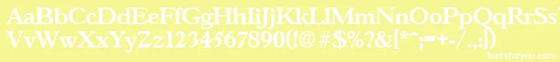 GascogneDemibold Font – White Fonts on Yellow Background