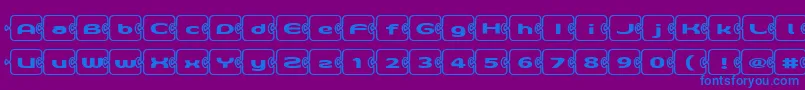 D3Pazzlismb Font – Blue Fonts on Purple Background