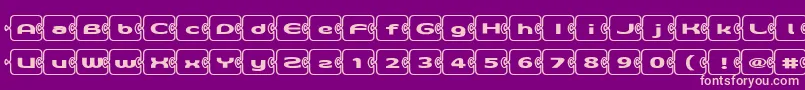 D3Pazzlismb Font – Pink Fonts on Purple Background