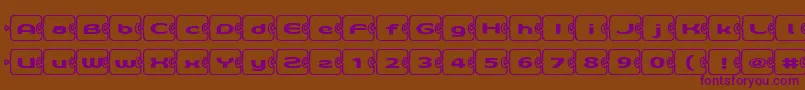 D3Pazzlismb Font – Purple Fonts on Brown Background