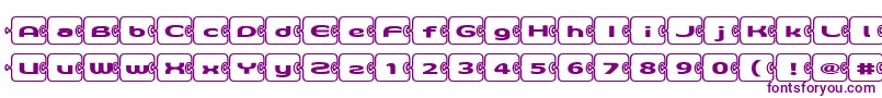 D3Pazzlismb Font – Purple Fonts on White Background