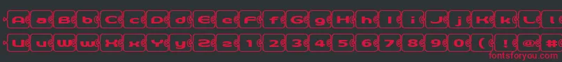 D3Pazzlismb Font – Red Fonts on Black Background