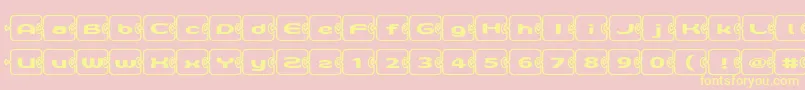 D3Pazzlismb Font – Yellow Fonts on Pink Background