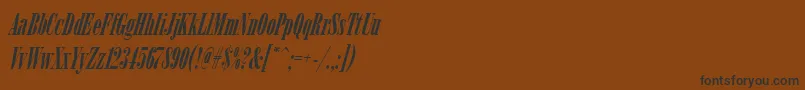 Шрифт ArsisdeeregItalic – чёрные шрифты на коричневом фоне
