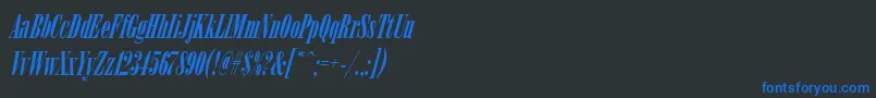フォントArsisdeeregItalic – 黒い背景に青い文字