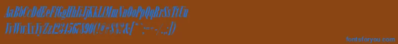 Lisätietoja ArsisdeeregItalic-fontista ArsisdeeregItalic-fontti – siniset fontit ruskealla taustalla