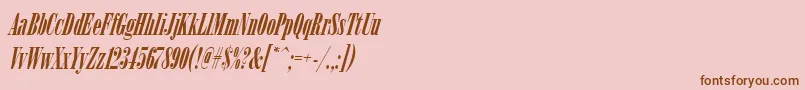 Saiba mais sobre a fonte ArsisdeeregItalic Fonte ArsisdeeregItalic – fontes marrons em um fundo rosa