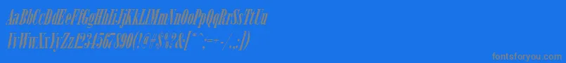 ArsisdeeregItalic Font – Gray Fonts on Blue Background