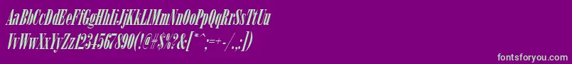 Lisätietoja ArsisdeeregItalic-fontista ArsisdeeregItalic-fontti – vihreät fontit violetilla taustalla