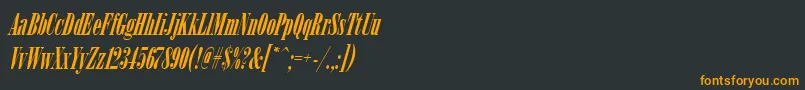 ArsisdeeregItalic Font – Orange Fonts on Black Background