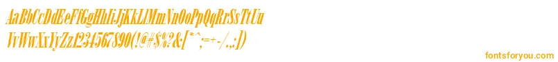 ArsisdeeregItalic-Schriftart – Orangefarbene Schriften auf weißem Hintergrund