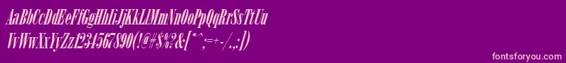 ArsisdeeregItalic-Schriftart – Rosa Schriften auf violettem Hintergrund