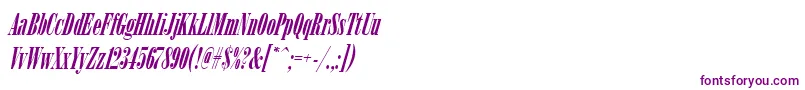 Czcionka ArsisdeeregItalic – fioletowe czcionki
