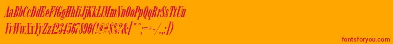 ArsisdeeregItalic Font – Red Fonts on Orange Background