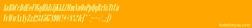 fuente ArsisdeeregItalic – Fuentes Amarillas Sobre Fondo Naranja