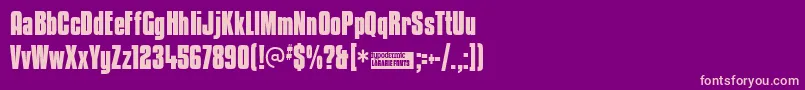 Kenycb Font – Pink Fonts on Purple Background