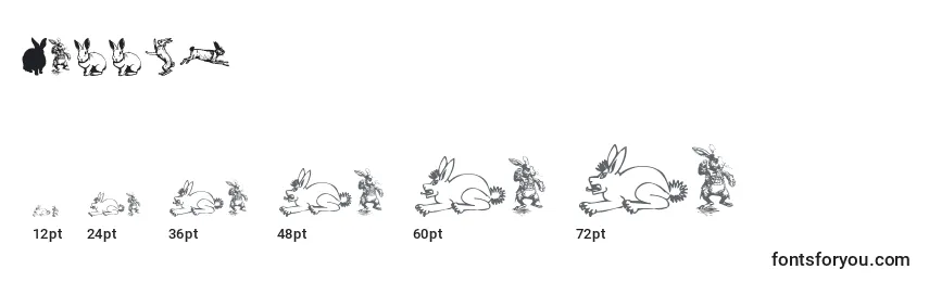 Размеры шрифта Rabbit