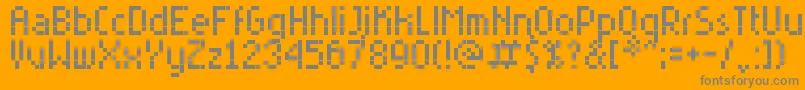 RYoung7 Font – Gray Fonts on Orange Background