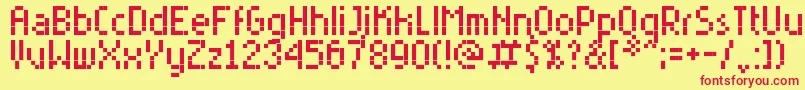 RYoung7 Font – Red Fonts on Yellow Background