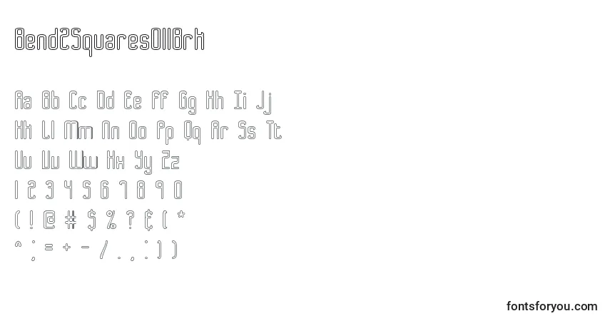 Шрифт Bend2SquaresOl1Brk – алфавит, цифры, специальные символы