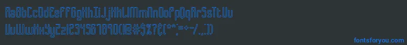 Bend2SquaresOl1Brk Font – Blue Fonts on Black Background