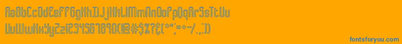 Bend2SquaresOl1Brk Font – Blue Fonts on Orange Background