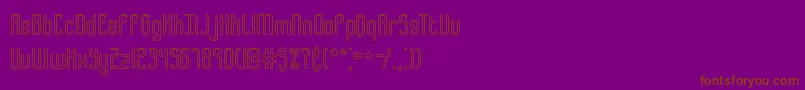 Bend2SquaresOl1Brk-Schriftart – Braune Schriften auf violettem Hintergrund