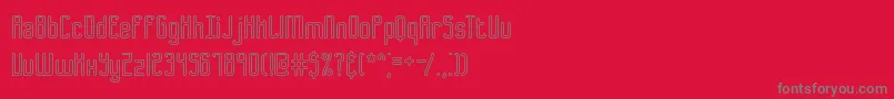 Bend2SquaresOl1Brk Font – Gray Fonts on Red Background