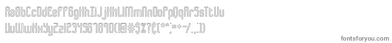 フォントBend2SquaresOl1Brk – 白い背景に灰色の文字