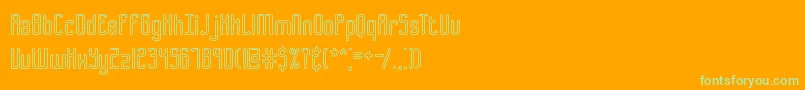 Czcionka Bend2SquaresOl1Brk – zielone czcionki na pomarańczowym tle