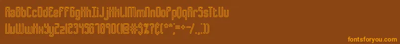 Шрифт Bend2SquaresOl1Brk – оранжевые шрифты на коричневом фоне