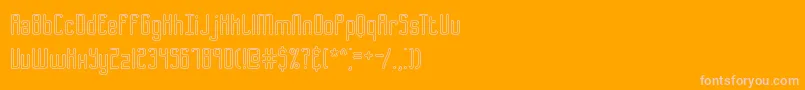 Bend2SquaresOl1Brk Font – Pink Fonts on Orange Background