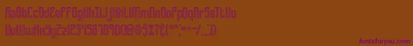 Bend2SquaresOl1Brk Font – Purple Fonts on Brown Background