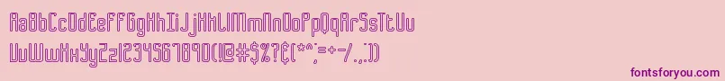 Bend2SquaresOl1Brk Font – Purple Fonts on Pink Background