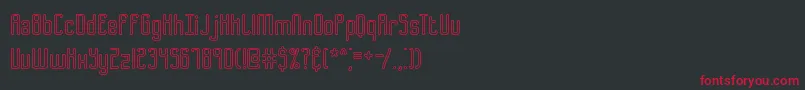 Bend2SquaresOl1Brk Font – Red Fonts on Black Background