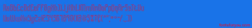 Bend2SquaresOl1Brk Font – Red Fonts on Blue Background