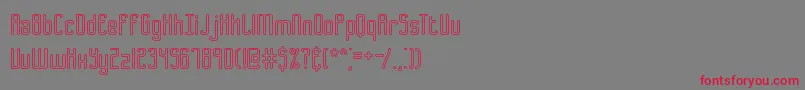 Bend2SquaresOl1Brk Font – Red Fonts on Gray Background