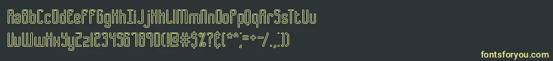 Czcionka Bend2SquaresOl1Brk – żółte czcionki na czarnym tle