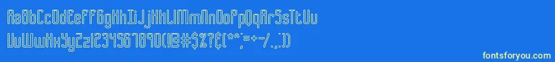 Шрифт Bend2SquaresOl1Brk – жёлтые шрифты на синем фоне
