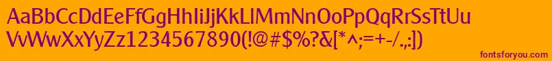 ClearlygothicRegular Font – Purple Fonts on Orange Background