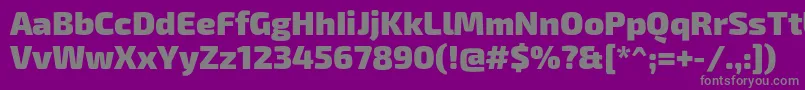 フォントExo2.0Black – 紫の背景に灰色の文字